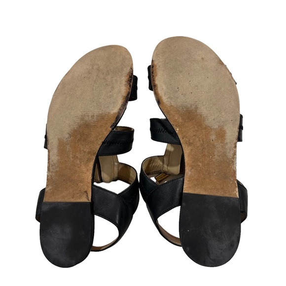 Michael Kors Berkley Flat Women Black Strappy Open Toe Slingback Sandals Sz 9M - Picture 12 of 13